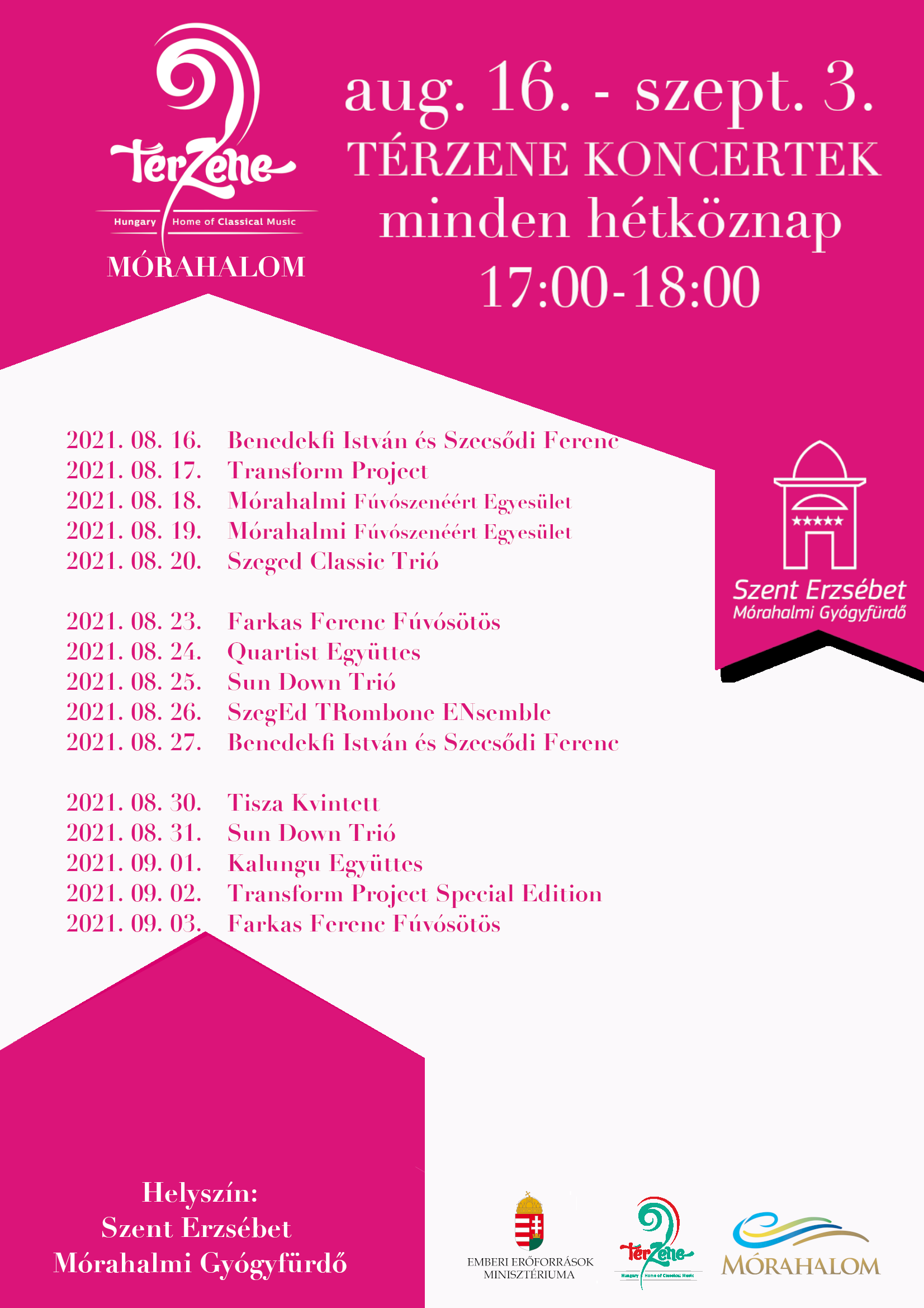 Térzene koncertek Mórahalmon!