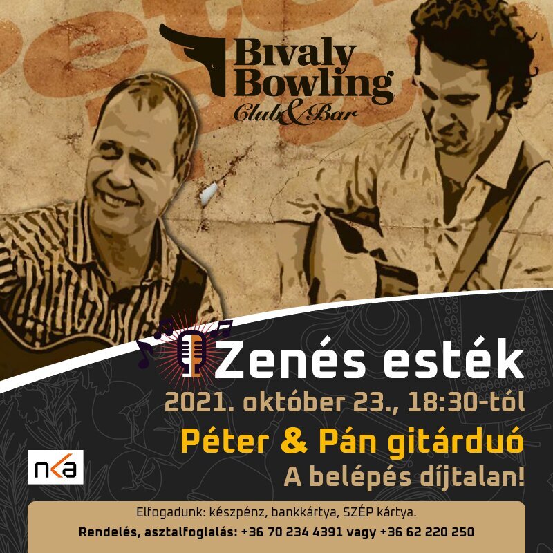 Péter&Pán gitárduó zenés est
