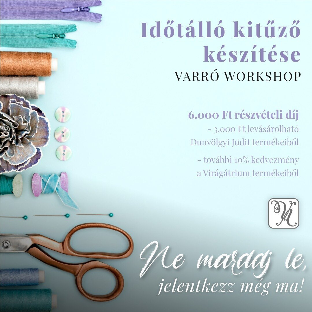 Virágkitűző készítése – varró workshop