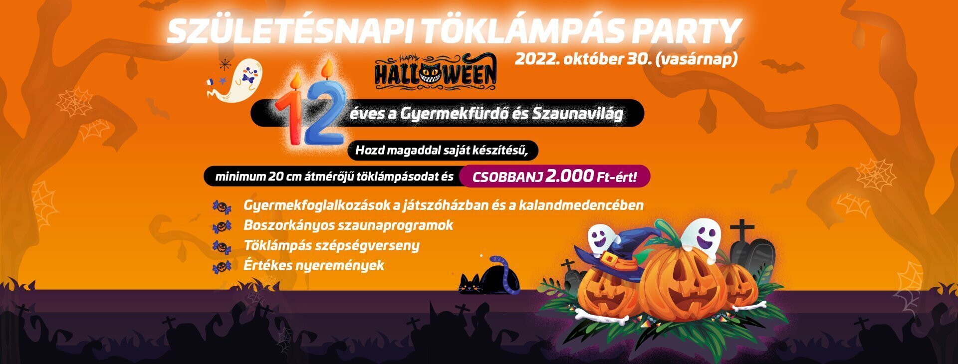 Gyermekfürdő Születésnapi Töklámpás Party