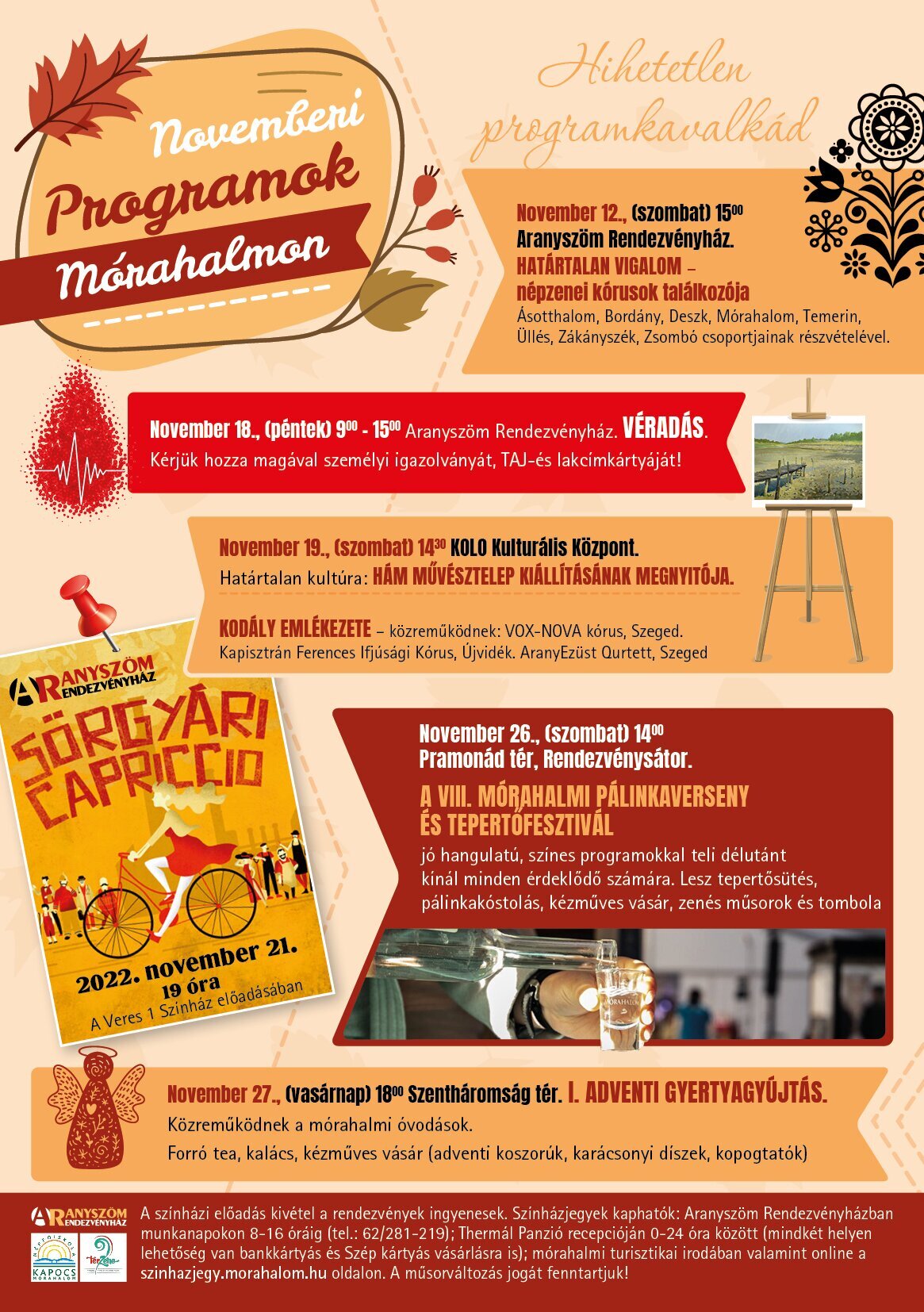 Novemberi programok Mórahalmon