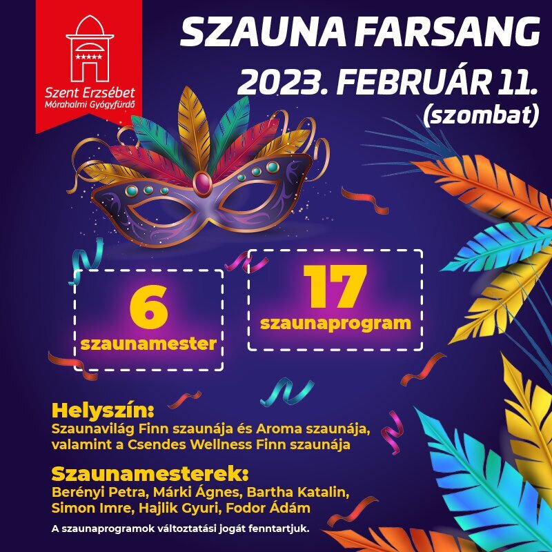 Szauna Farsang a gyógyfürdőben