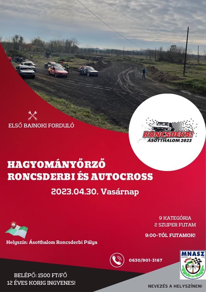 Hagyomány őrző roncsderbi és autocross