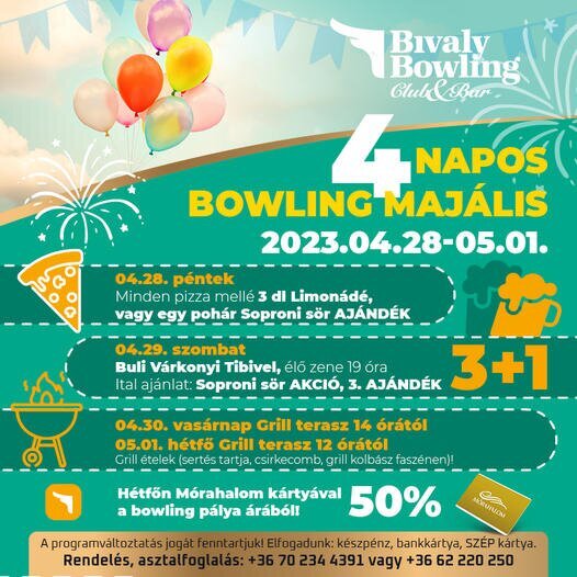 4 napos majális a bowlingban