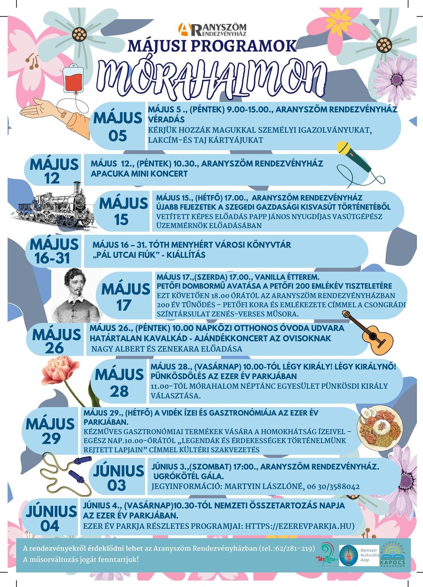 Májusi programok Mórahalmon