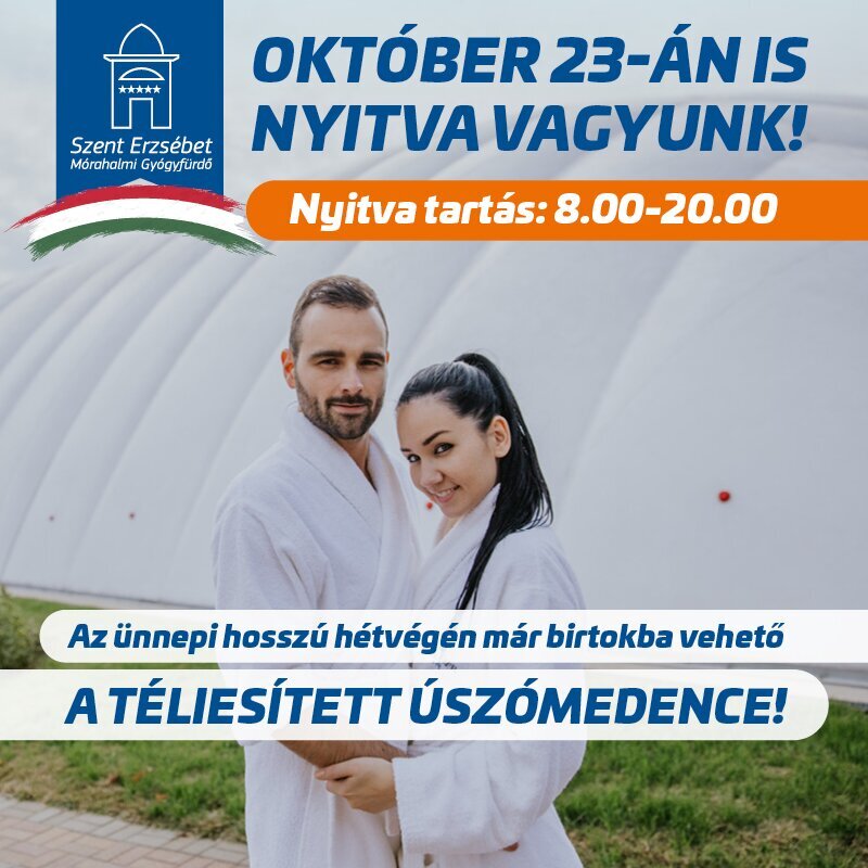 Október 23-án is nyitva a Gyógyfürdő