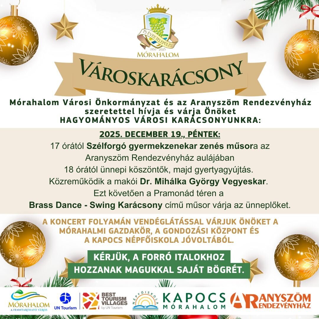 Városkarácsony 12.19. pénteken!
