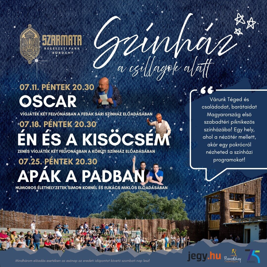 Színház a csillagok alatt – Nyári estéken a nevetésé a főszerep!