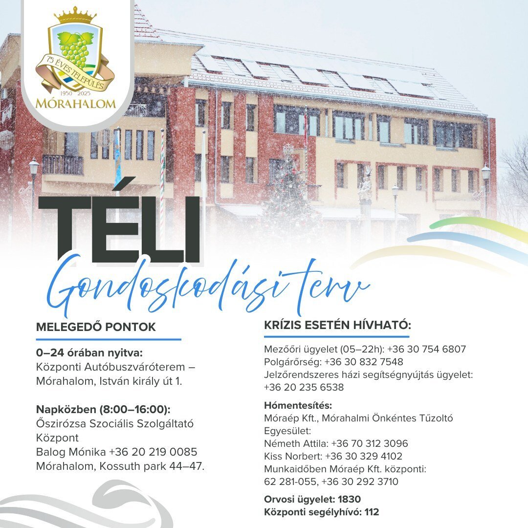 FIGYELEM! A TARTÓS HIDEGBEN MINDEN SEGÍTSÉG SZÁMÍT!