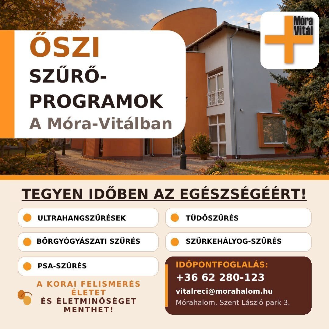 Őszi szűrőprogramok a Móra-Vitálban