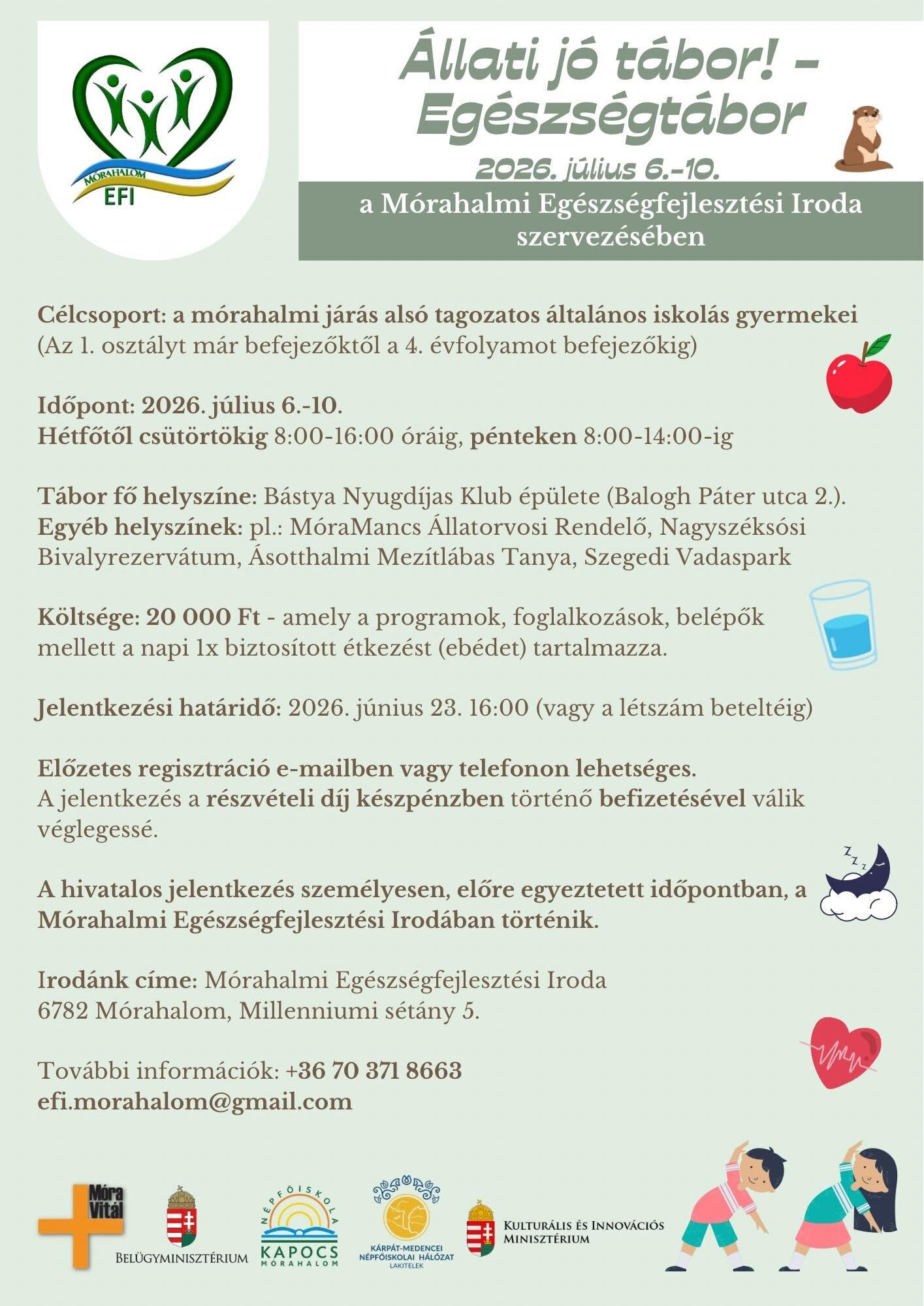 Állati jó tábor! – Egészségtábor 2026