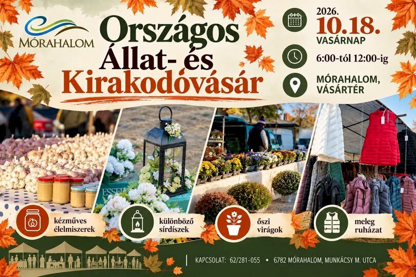  MOST VASÁRNAP töltsd meg a kosarad az ősz kincseivel a Mórahalmi Vásárban!