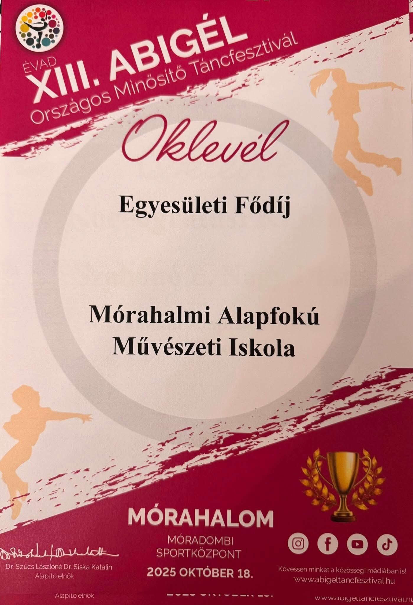 Mórahalmi sikerek a Abigél Orszàgos Minősítő Táncfesztiválon
