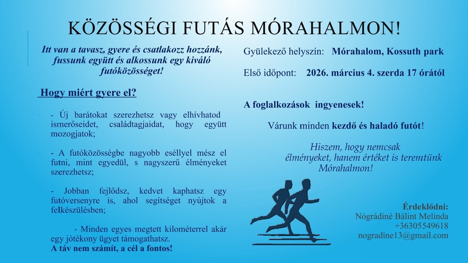 Közösségi futás Mórahalmon