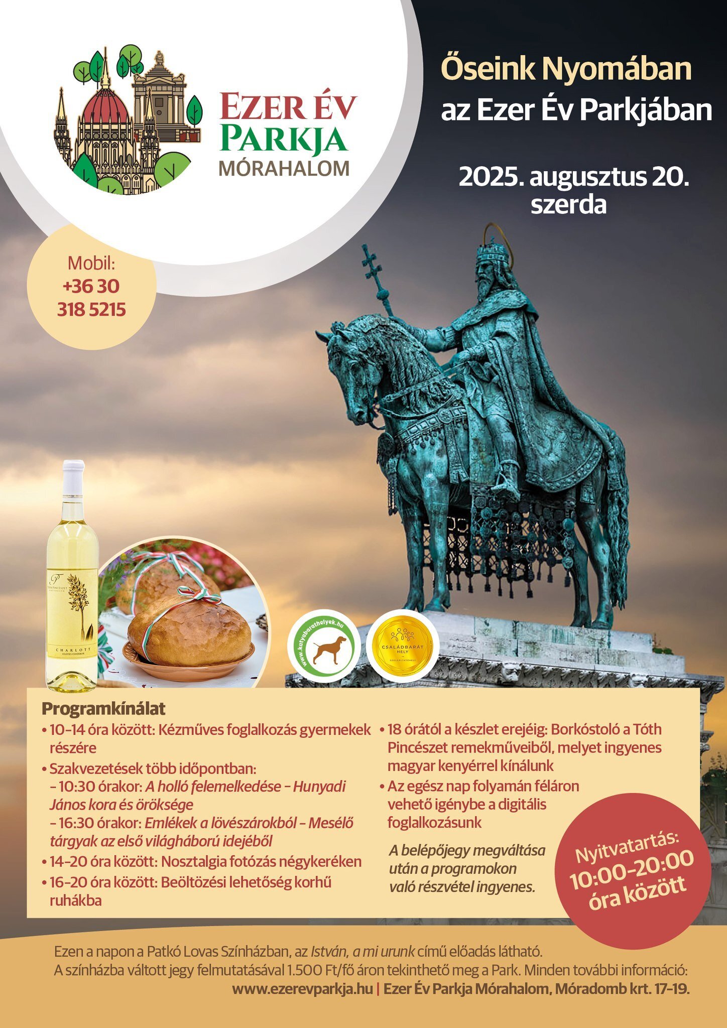Őseink nyomában az Ezer Év Parkjában – 2025. augusztus 20.