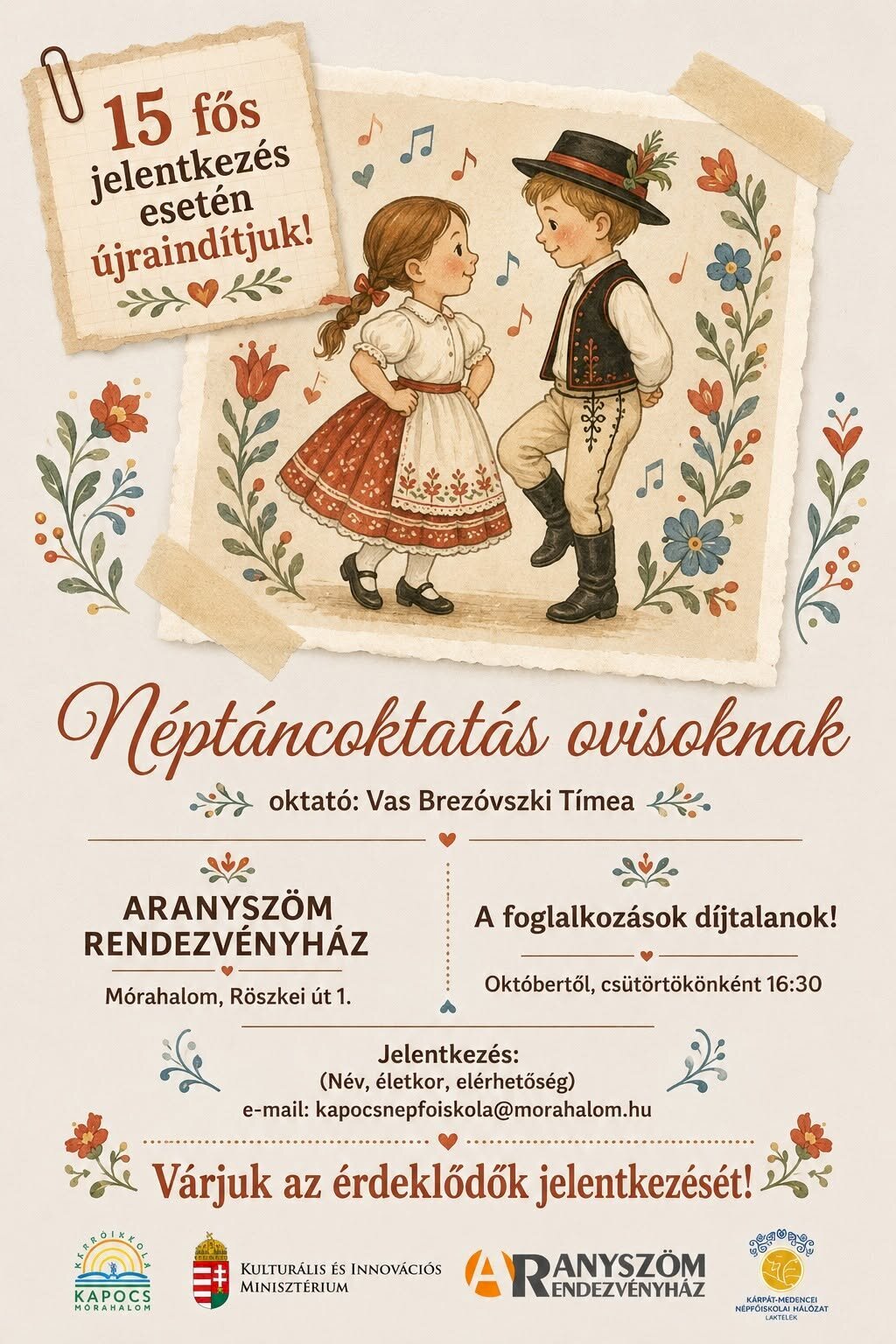 Újraindulhat az ovis néptánc!